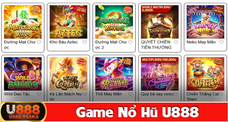 Top game nổ hũ u888 đáng chơi nhất hiện nay